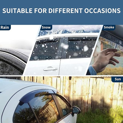 4PCS Rain Guards Window Visors Wind Deflector Fits - Image 4