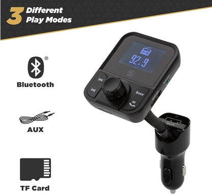 Scosche SBTFM1-XCES0 Bluetooth 5.0 FM Transmitter w/ Dual USB Charger Ports - Image 2