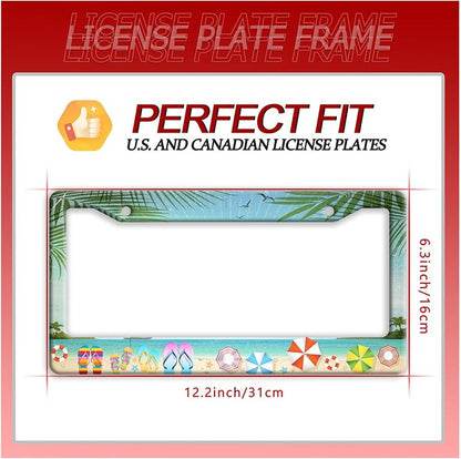 Beach Flip Flops License Plate Frame Funny Seaside License Plate Frames - Image 7