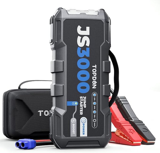 JS3000 12V 3000A Battery Booster Jump Starter Pack by TOPDON