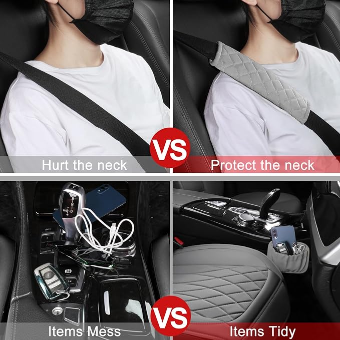 2 Pack Leather Front Car Seat Covers, Universal Sideless Car Seat Protectors - Image 5