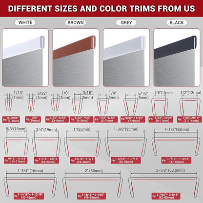 Rubber Edge Trim, 1/16" Self Adhesive Flexible U Channel Edge Protecter - Image 7