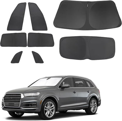 TINGLU Window Shades for Audi Q7 2007-2015 Accessories Car Side Full Windows by TINGLU