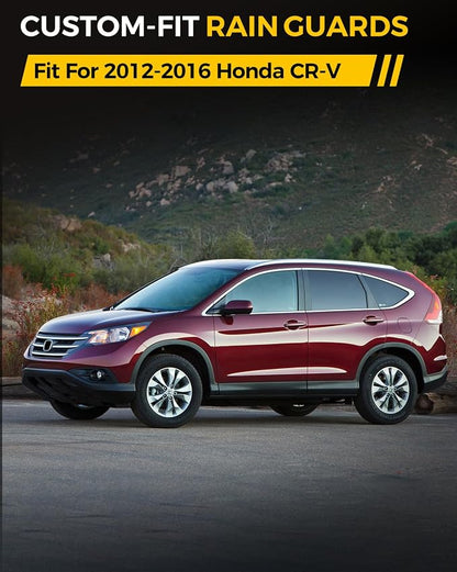 Rain Guards for Car Windows, Tape-On Window Visors Rain Guards Fit for Honda - Image 2