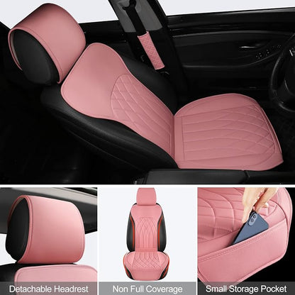 1 Pack Leather Front Car Seat Cover, Universal Sideless Car Seat Protector - Image 4