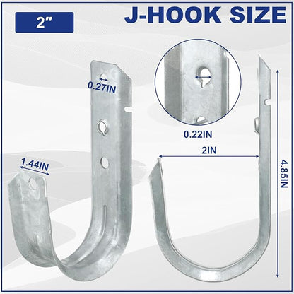 Gisafai 50 Cable Support J Hook, Cable Hooks - Image 2
