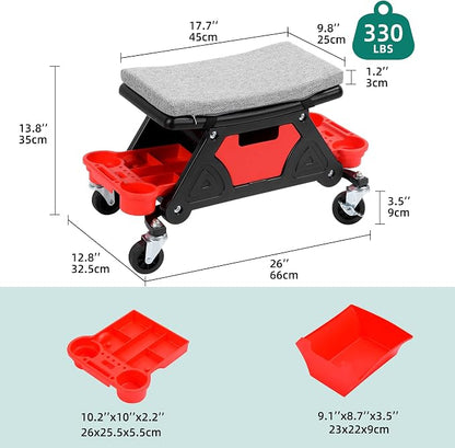 YITAHOME Mechanic Stool 330 LBS - Image 2