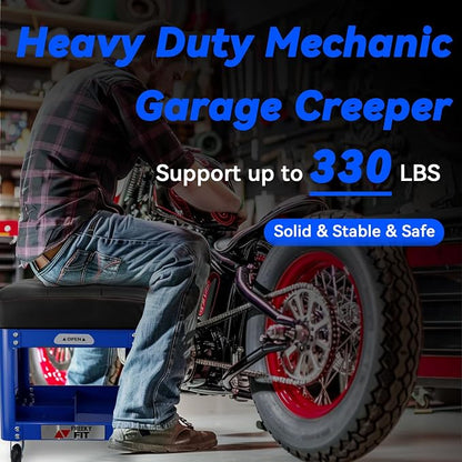 Rolling Creeper Garage Shop Seat - Image 2
