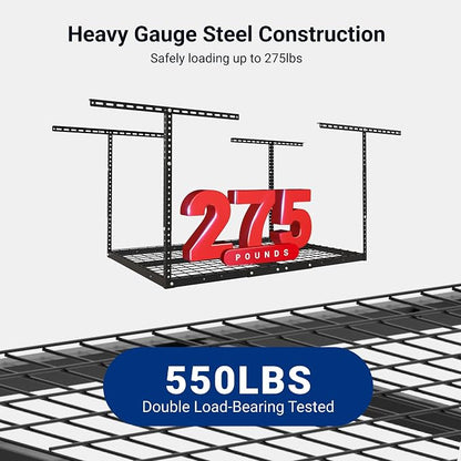 FLEXIMOUNTS 3x4 Overhead Garage Storage Rack, Adjustable Organization System - Image 4