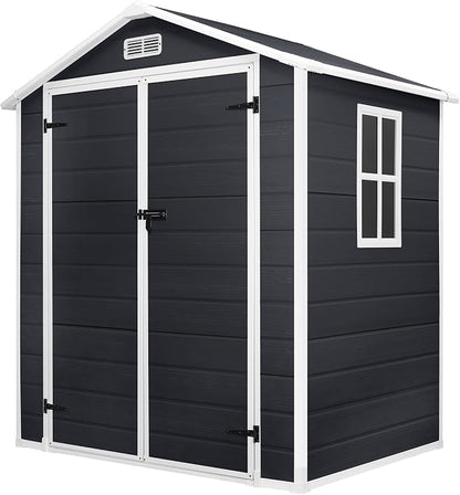 6*4.4 FT Resin Outdoor Storage Shed Plastic Shed - Image 2