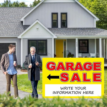Garage Sale Sign, Large Size 24" x 16" Garage Sale Signs - Image 4