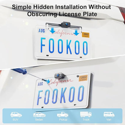 Fookoo HD 1080P 5-inch Wireless Backup Camera, DIY Guide Lines Wide Angle IP69 - Image 4