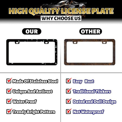 Mountain License Plate Frame Mountains Heartbeat License Plate Holder Colorful - Image 3