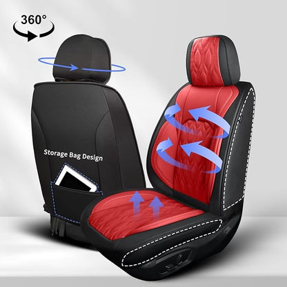 2 Front Car Seat Covers Fit for Toyota Camry 2012-2025 Faux Leather Automotive - Image 2