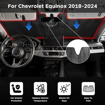 Windshield Sun Shade for Chevrolet Chevy Equinox 2018-2024 - Image 2
