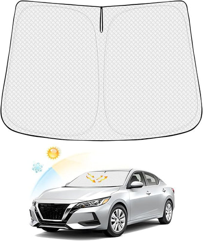 Windshield Sun Shade for 2020-2025 2026 Nissan Sentra Accessories Thicken by Canvcle