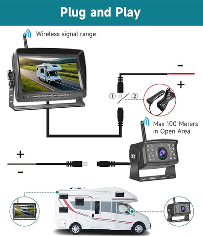 Wireless Backup Camera for RV, Wireless Reverse Camera 12V-36V for - Image 2