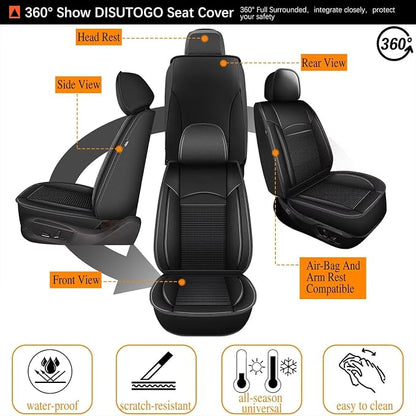 Front Seat Covers for Toyota Camry 2012-2023 2024 2025 Leather Ice Silk - Image 7