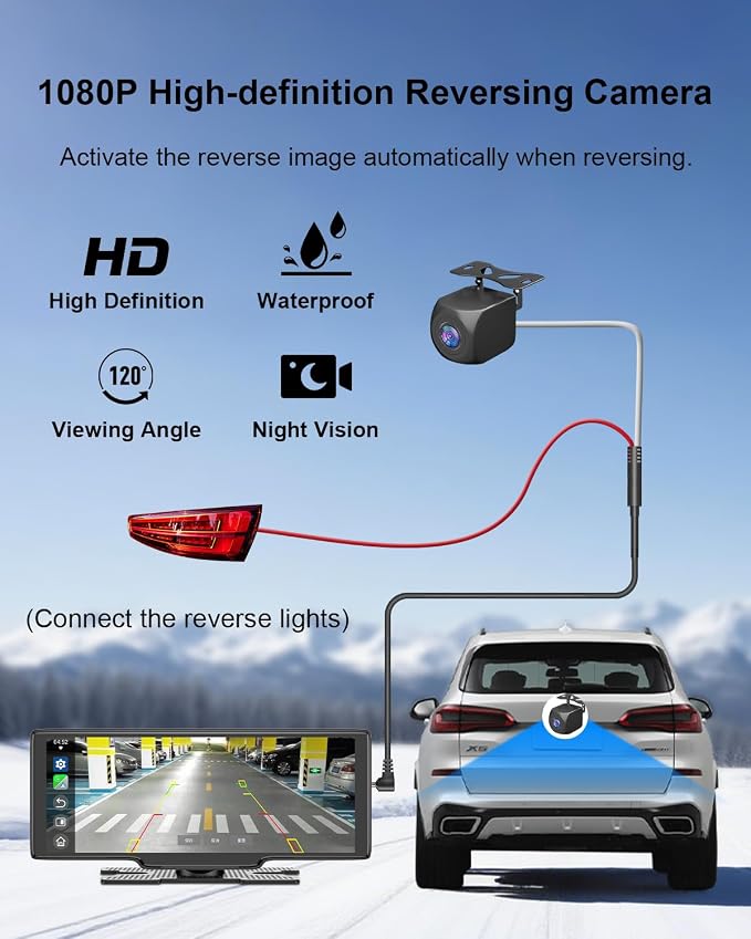 Carplay Screen for Car, 10.26’’ HD Wireless Apple Carplay & Android Auto Touch - Image 5