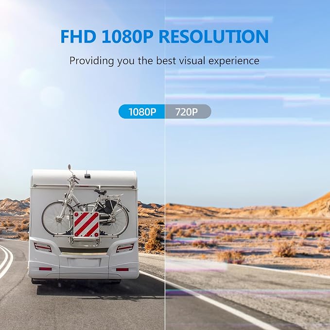 2 Magnetic Solar Wireless Backup Camera HD1080P 3 Mins DIY Installation DVR 7" - Image 4