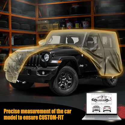 Waterproof Car Covers Replace for 2007-2025 Jeep Wrangler 2 Door, Windproof - Image 9