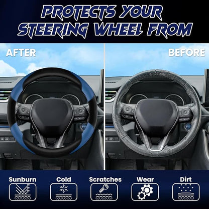 Soft Leather Steering Wheel Cover - Image 4