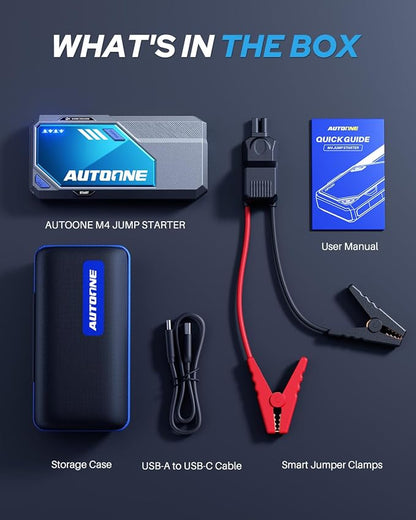 AUTOONE M4 Jump Starter 7500A Car Jumper Starter Portable, 12V Battery Jump - Image 9