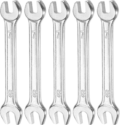 HARFINGTON 5pcs Double Open End Wrench 7mm x 8mm Metric 15 Degree Offset Angle by HARFINGTON