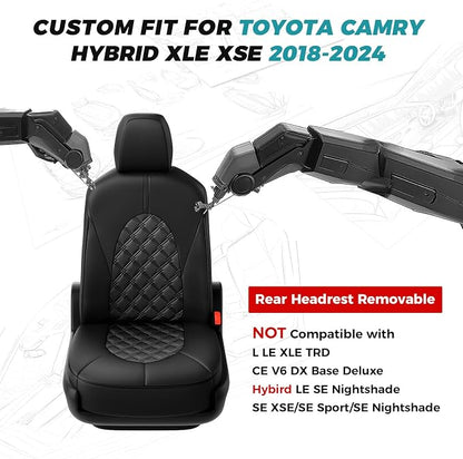 for Toyota Camry Seat Covers Hybrid XLE XSE 2018 2019 2020 2021 2022 2023 2024 - Image 2