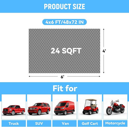 4x6 FT Garage Floor Mat, 2.8mm Thickened PVC Flooring Roll - Image 4