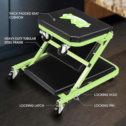 PM PERFORMOTOR 36 Inches Folding 2 in 1 Rolling Z Creeper, Adjustable Roller - Image 2