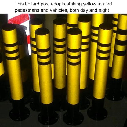 Safety Bollard Post, Steel Security Post Barrier Traffic Pole, Removable Bollard - Image 4