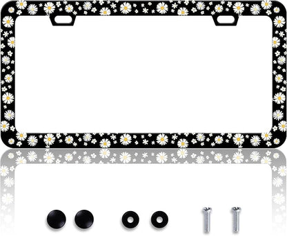 Beautiful Daisy License Plate Frame Daisies License Plate Holder Personalise by HOWKWAWY