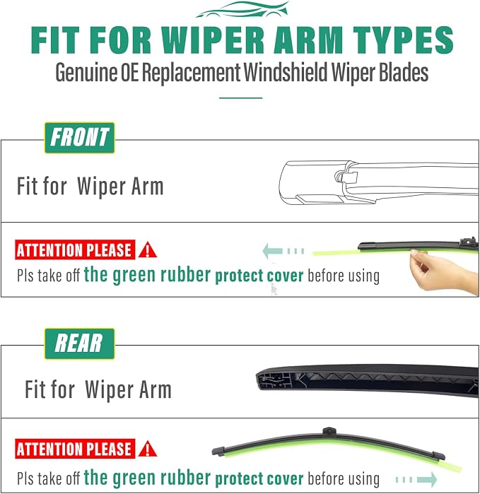 26" 22" 13" Windshield Wiper Blades Replacement - Image 8