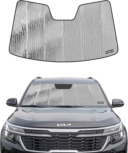 Windshield Sun Shade for Kia Seltos 2020-2024, Front Window Sunshade Shield by Pigenius