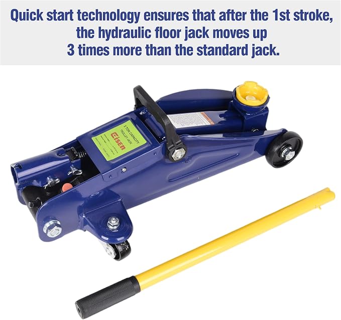 Aain 2 Ton Heavy Duty Floor Jack, Hydraulic Low Profile Trolley Service Floor - Image 2