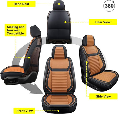 LINGVIDO Universal Car Seat Cover, Breathable and Waterproof Faux Leather - Image 2