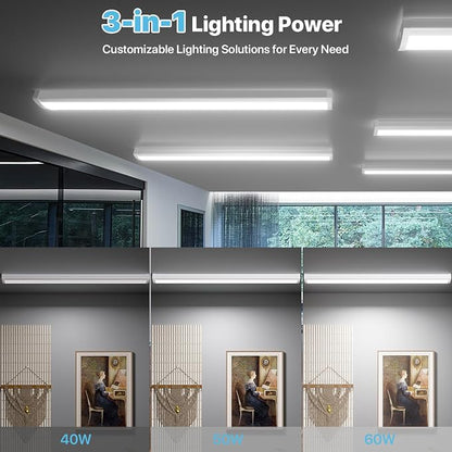 HYPERLITE 4ft LED Wraparound Light 60W, 6600LM 4' LED Shop Lights Fixture - Image 3