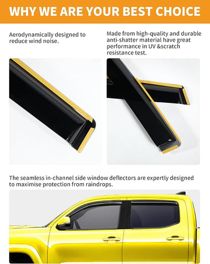 in-Channel Window Rain Guards Fit - Image 5