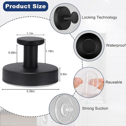 2 PCS Suction Cup Hooks for Shower, Hooks for Inside Shower, Removable Towel - Image 2