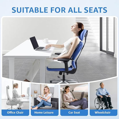 Extra Large Office Chair Cushion, Sciatica & Hip Pain Relief, Booster Pad - Image 7