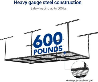 FLEXIMOUNTS 3x8 Overhead Garage Ceiling Storage Rack, Adjustable Garage - Image 3