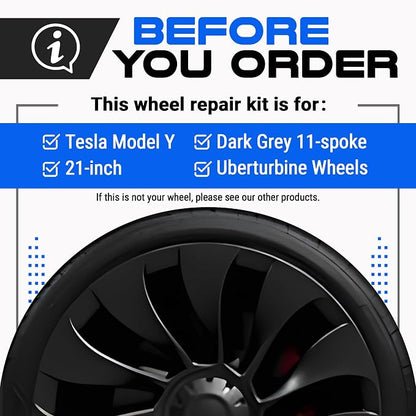 Premium Tesla Wheel Curb Rash Repair Kit - Image 2