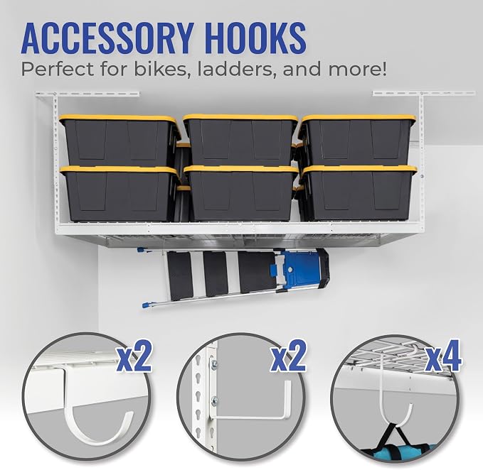 SafeRacks 4x8 Overhead Garage Storage Rack Heavy Duty - Image 4