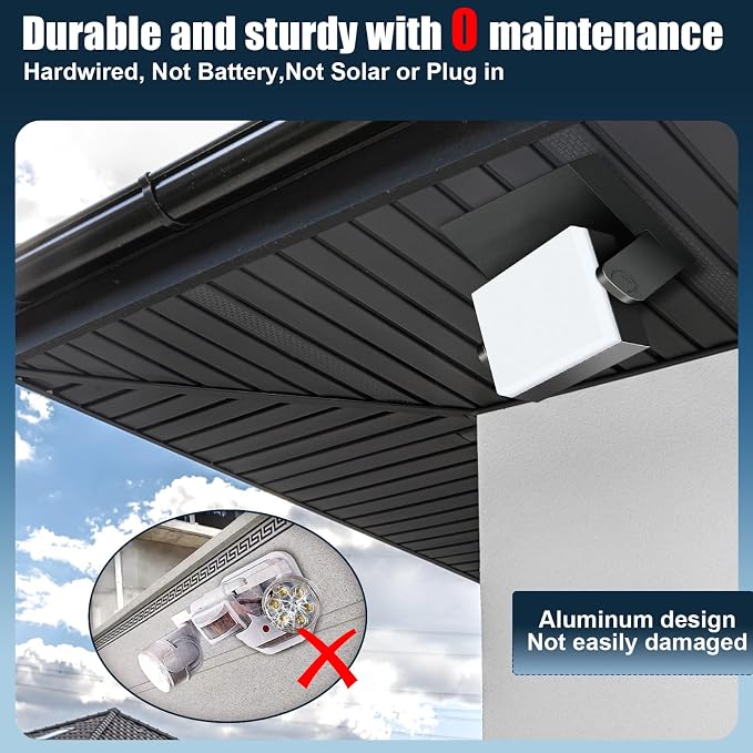 40W Outdoor Flood Light, 5000K 360° Rotating LED Wall Light, IP66 Waterproof - Image 7