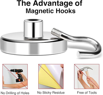 MIKEDE Magnetic Hooks Heavy Duty, 170Lbs+ Super Strong Magnet Hooks - Image 5