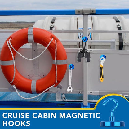 LOVIMAG Magnetic Hooks for Cruise Cabins, 110lbs Blue Magnetic Hooks for - Image 7