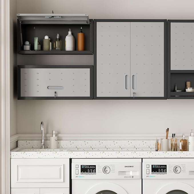 Metal Tool Cabinet, Garage Storage Cabinet System, Wall Cabinet & Locking - Image 2