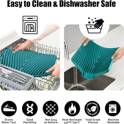 Silicone Dish Drying Mat, Stone Drying Mat - Image 4