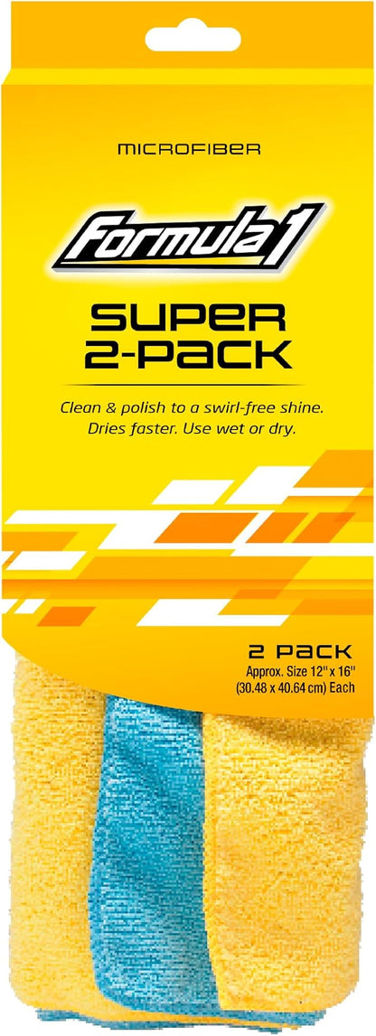 Formula 1 Super 2-Pack Microfiber Towels by Formula1